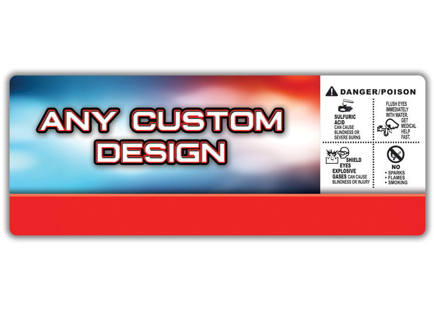 Custom Battery Top Label - Small